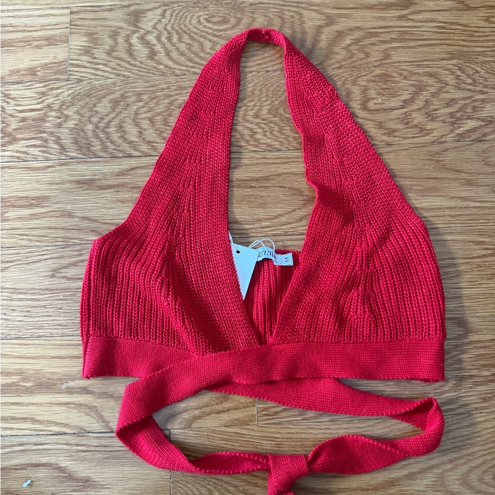 Brand New Red Crotchet Bralette Top